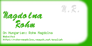 magdolna rohm business card